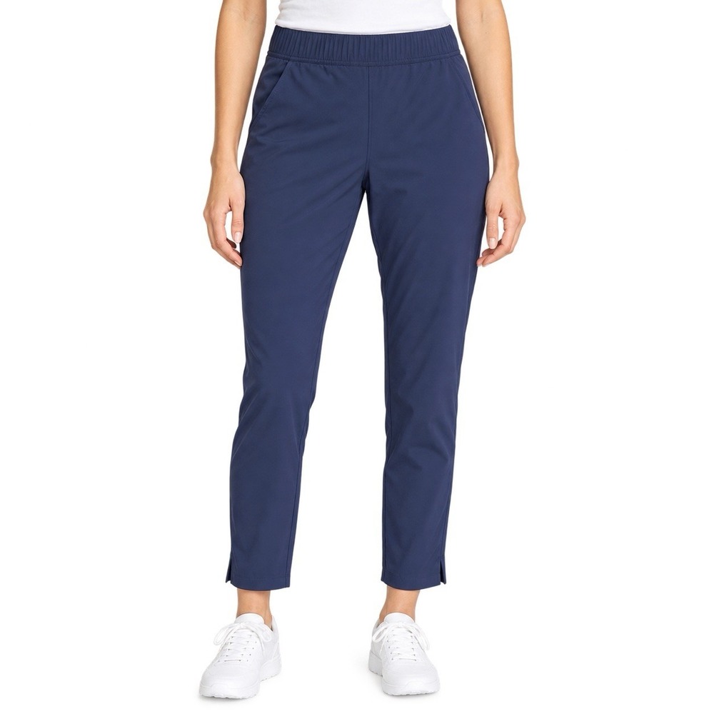 Eddie Bauer Womens Departure Ankle Pants Atlantic Navy Blue Size M 1574 Travel